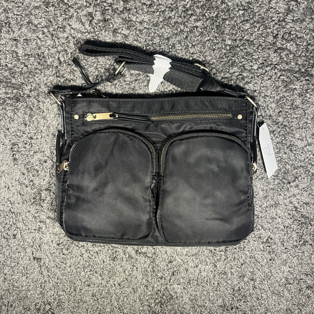 NWT TIME AND TRU BLACK‎ ADJUSTABLE SHOULDER STRAP HANDBAG